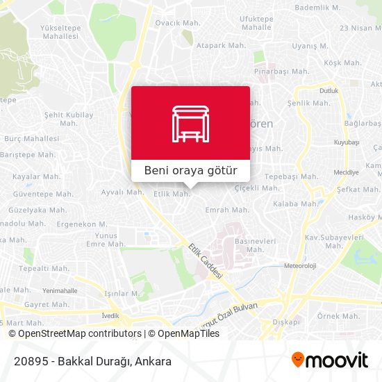 20895 - Bakkal Durağı harita