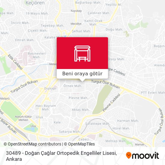 30489 - Doğan Çağlar Ortopedik Engelliler Lisesi harita