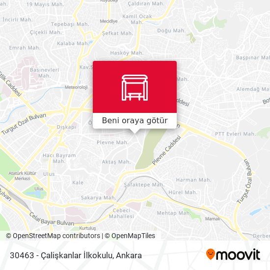 30463 - Çalişkanlar İlkokulu harita