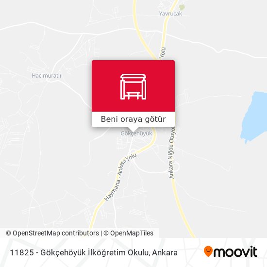 11825 - Gökçehöyük İlköğretim Okulu harita