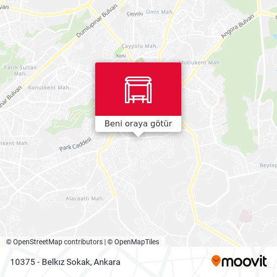 10375 - Belkız Sokak harita