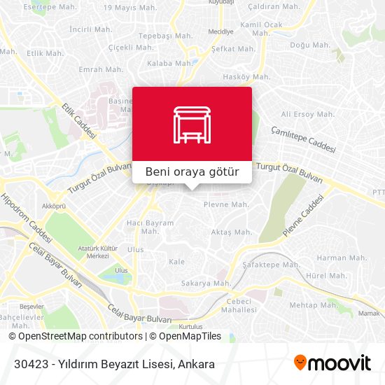 30423 - Yıldırım Beyazıt Lisesi harita