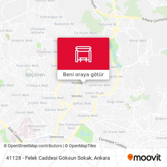 41128 - Felek Caddesi Göksun Sokak harita