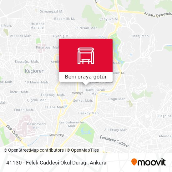 41130 - Felek Caddesi Okul Durağı harita