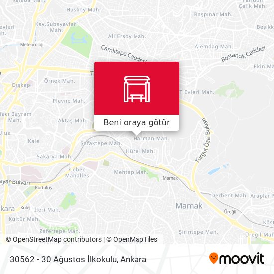 30562 - 30 Ağustos İlkokulu harita