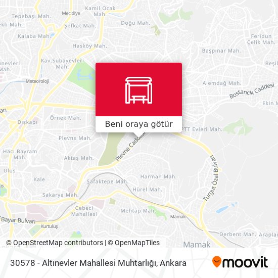 30578 - Altınevler Mahallesi Muhtarlığı harita