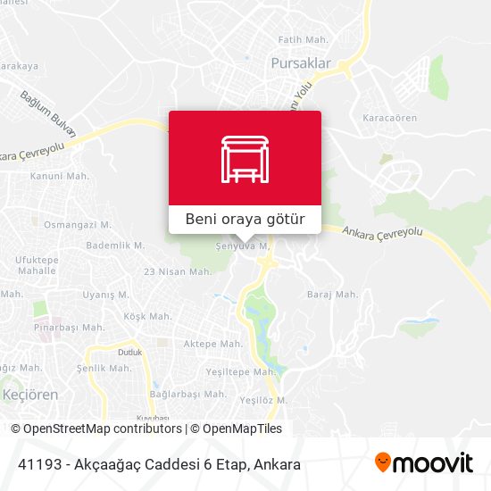 41193 - Akçaağaç Caddesi 6 Etap harita