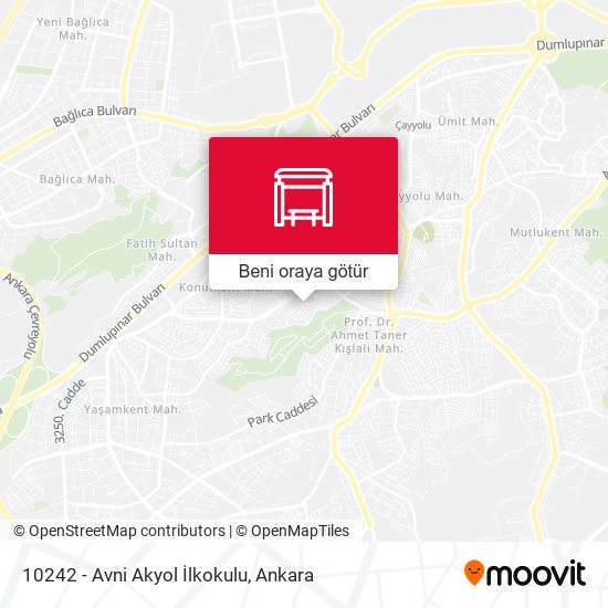 10242 - Avni Akyol İlkokulu harita