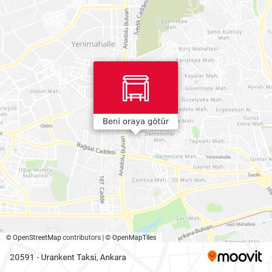 20591 - Urankent Taksi harita
