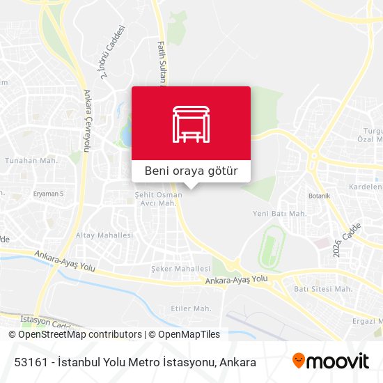 53161 - İstanbul Yolu Metro İstasyonu harita