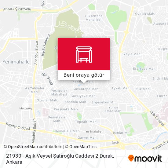 21930 - Aşik Veysel Şatiroğlu Caddesi 2.Durak harita