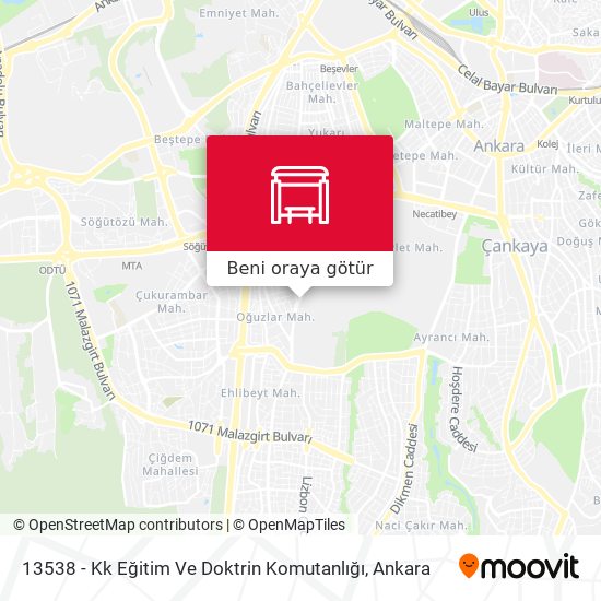 13538 - Kk Eğitim Ve Doktrin Komutanlığı harita