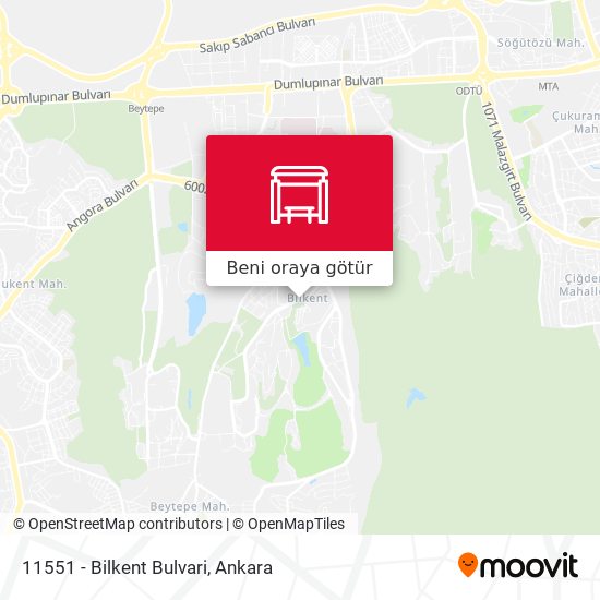11551 - Bilkent Bulvari harita
