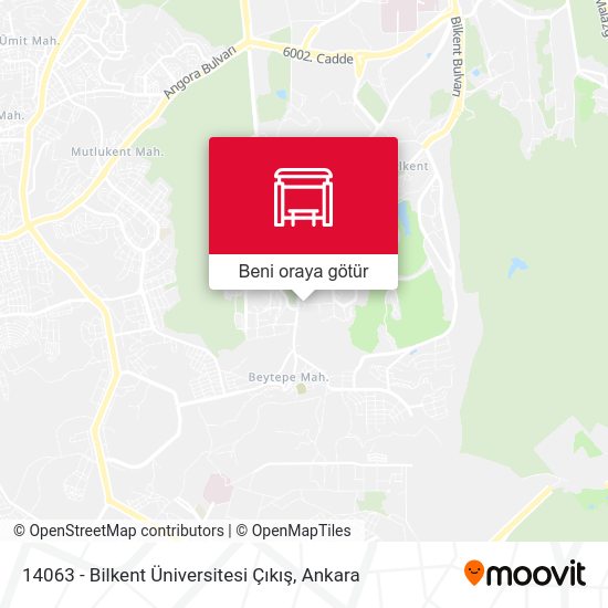 14063 - Bilkent Üniversitesi Çıkış harita