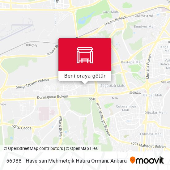 56988 - Havelsan Mehmetçik Hatıra Ormanı harita