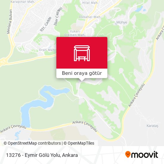 13276 - Eymir Gölü Yolu harita