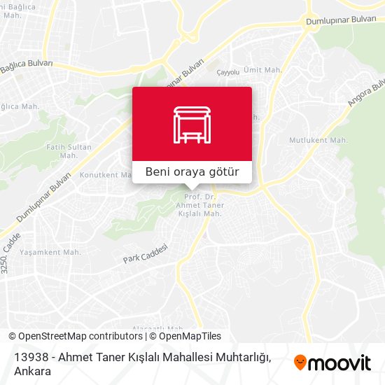 13938 - Ahmet Taner Kışlalı Mahallesi Muhtarlığı harita