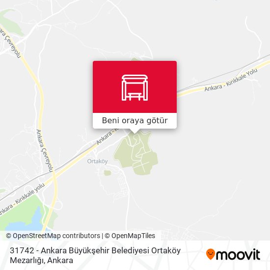 31742 - Ankara Büyükşehir Belediyesi Ortaköy Mezarlığı harita