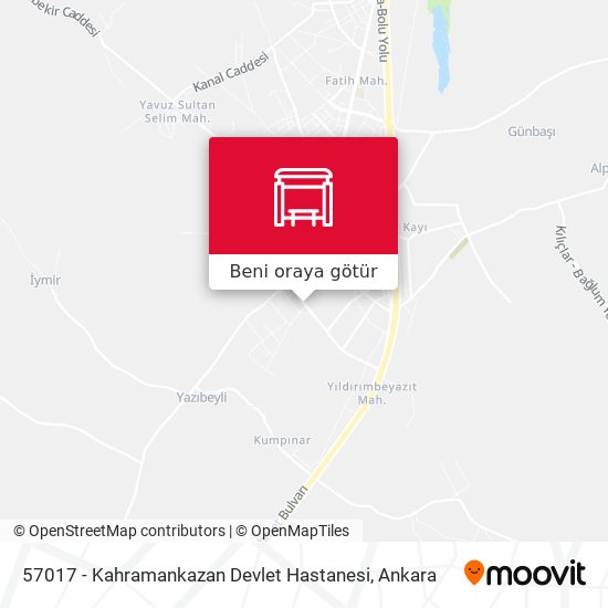 57017 - Kahramankazan Devlet Hastanesi harita