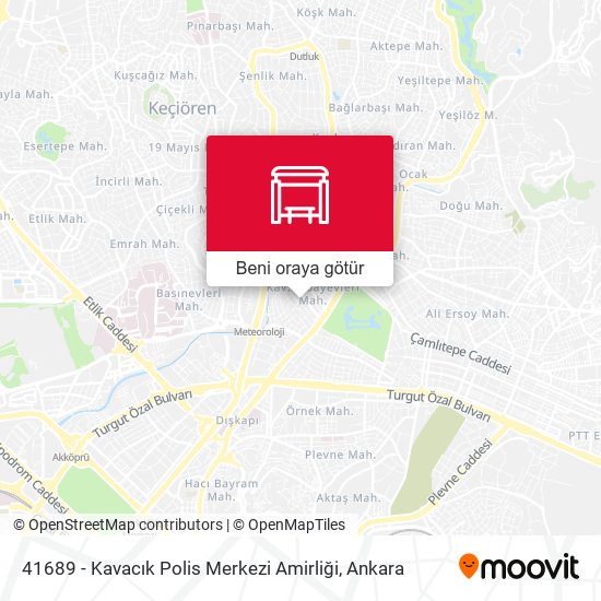 41689 - Kavacık Polis Merkezi Amirliği harita