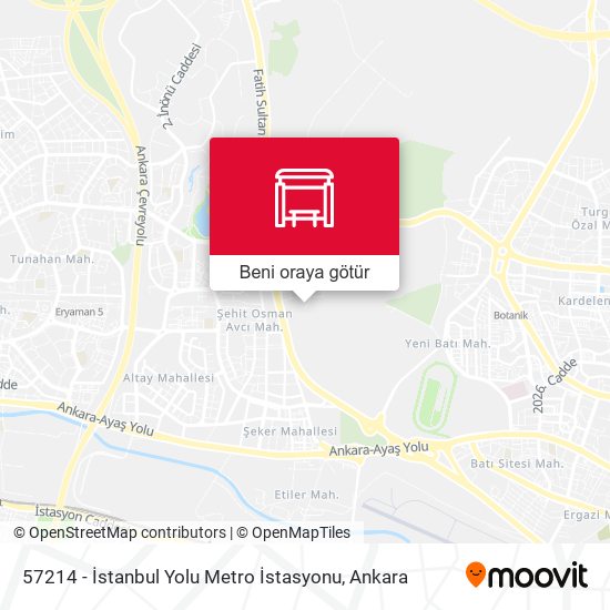 57214 - İstanbul Yolu Metro İstasyonu harita