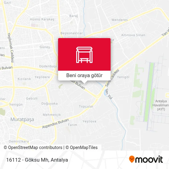 16112 - Göksu Mh durağı - Güzergahlar, Saatler ve Ücretler