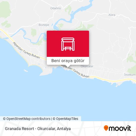 Granada Resort - Okurcalar harita