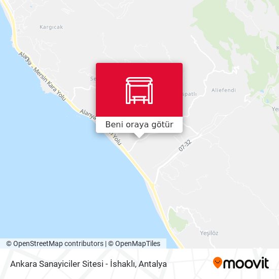 Ankara Sanayiciler Sitesi - İshaklı harita