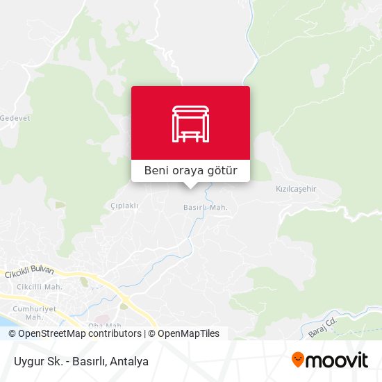 Uygur Sk. - Basırlı harita