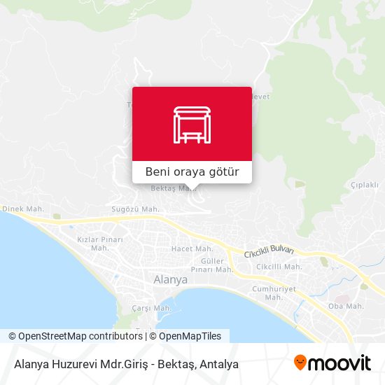 Alanya Huzurevi Mdr.Giriş - Bektaş harita