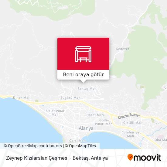 Zeynep Kızılarslan Çeşmesi - Bektaş harita