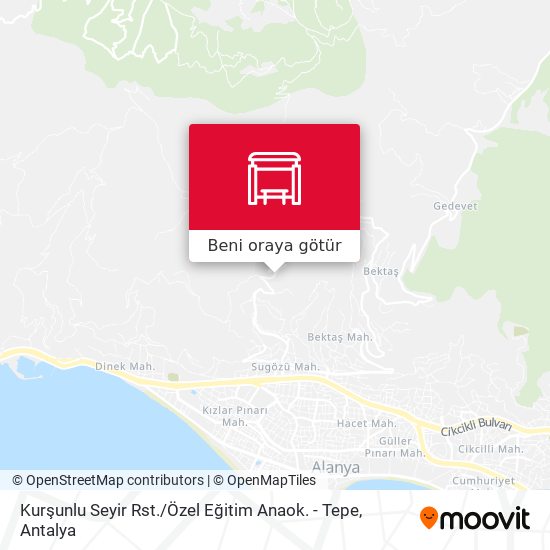 Kurşunlu Seyir Rst. / Özel Eğitim Anaok. - Tepe harita