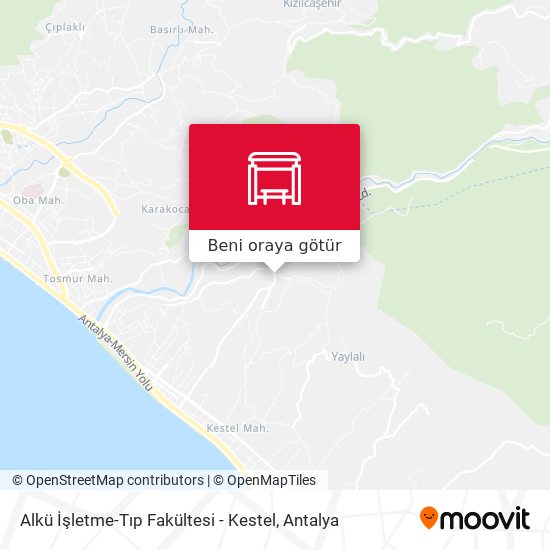 Alkü İşletme-Tıp Fakültesi - Kestel harita