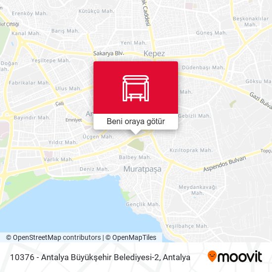 10376 - Antalya Büyükşehir Belediyesi-2 harita