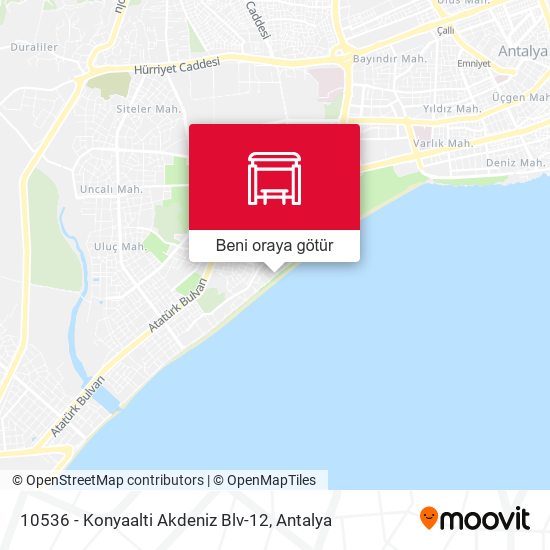10536 - Konyaalti Akdeniz Blv-12 harita