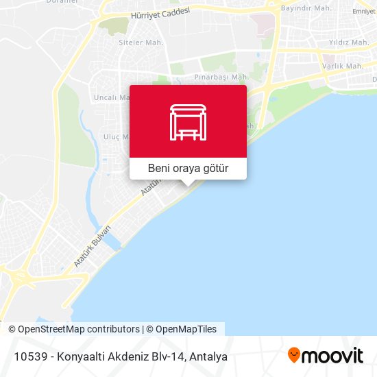 10539 - Konyaalti Akdeniz Blv-14 harita