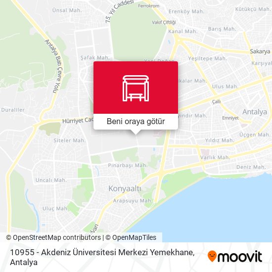 10955 - Akdeniz Üniversitesi Merkezi Yemekhane harita