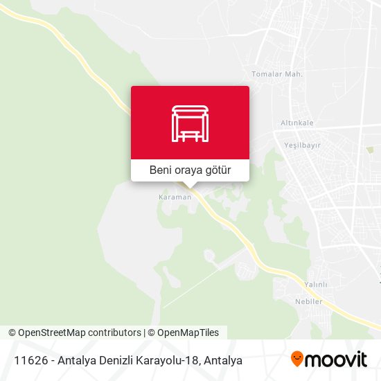 11626 - Antalya Denizli Karayolu-18 harita