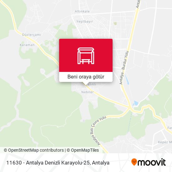 11630 - Antalya Denizli Karayolu-25 harita