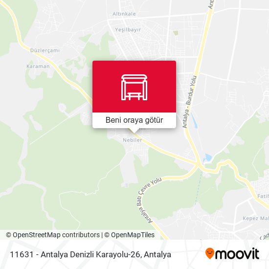 11631 - Antalya Denizli Karayolu-26 harita