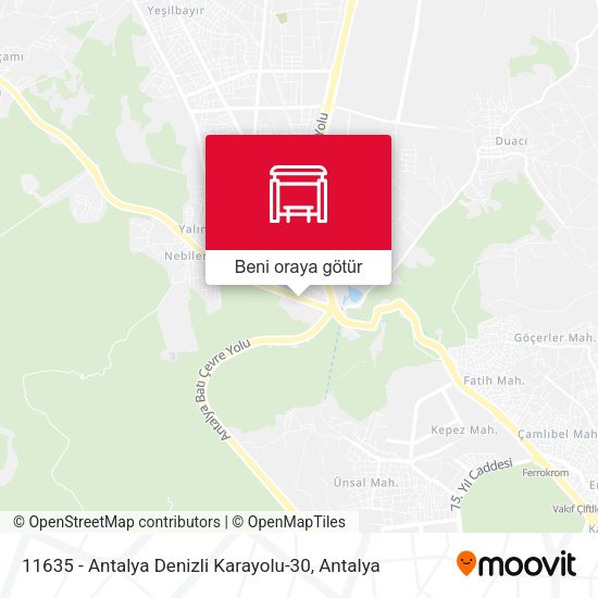 11635 - Antalya Denizli Karayolu-30 harita