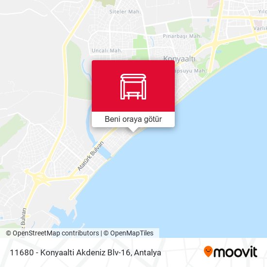 11680 - Konyaalti Akdeniz Blv-16 harita