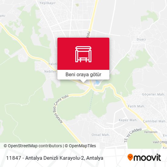 11847 - Antalya Denizli Karayolu-2 harita