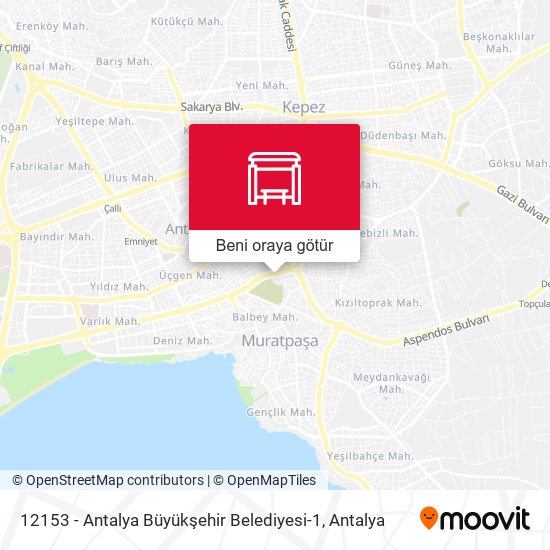 12153 - Antalya Büyükşehir Belediyesi-1 harita