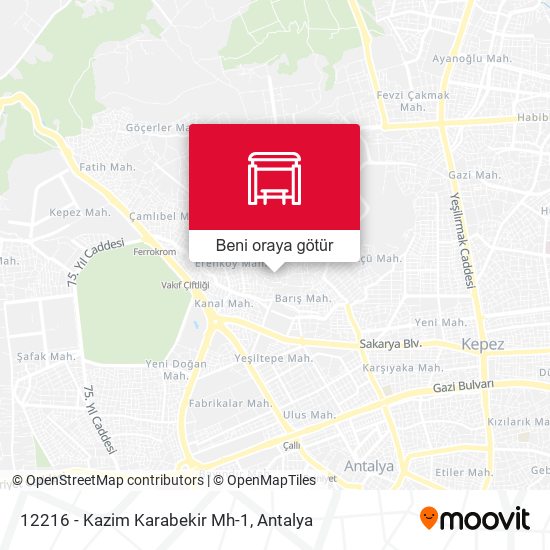 12216 - Kazim Karabekir Mh-1 harita
