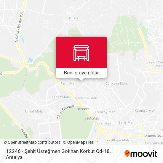 12246 - Şehit Üsteğmen Gökhan Korkut Cd-18 harita