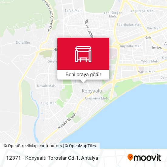 12371 - Konyaalti Toroslar Cd-1 harita