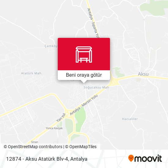 12874 - Aksu Atatürk Blv-4 harita