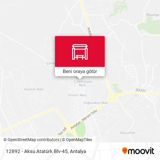 12892 - Aksu Atatürk Blv-45 harita