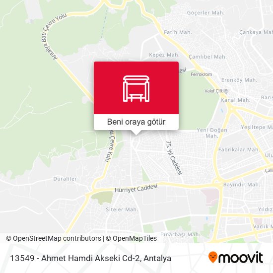 13549 - Ahmet Hamdi Akseki Cd-2 harita